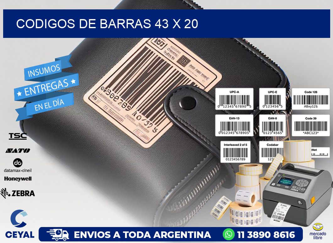 codigos de barras 43 x 20