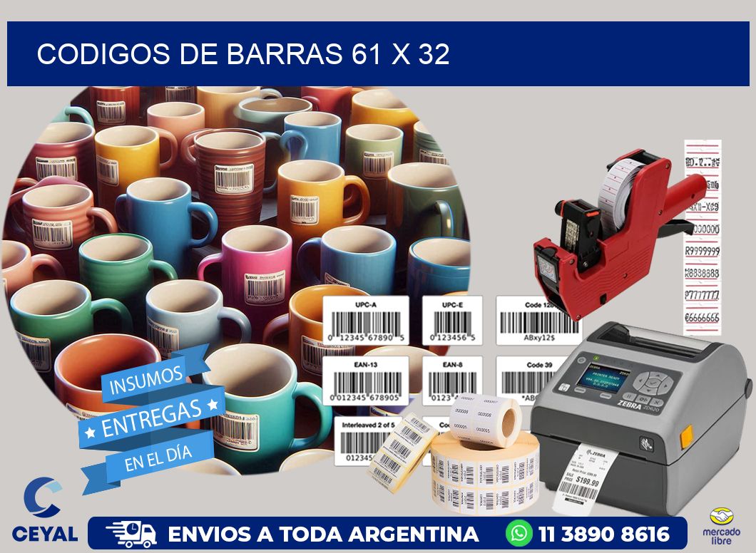 codigos de barras 61 x 32