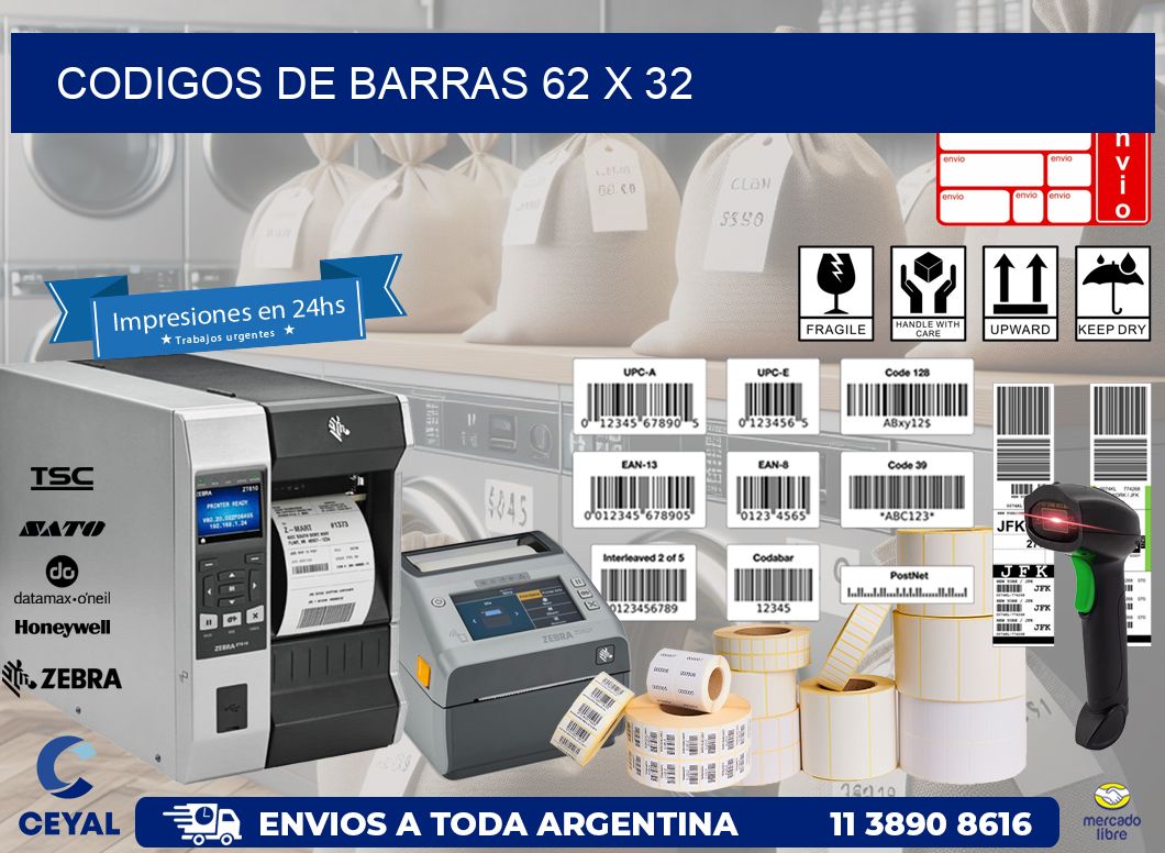 codigos de barras 62 x 32