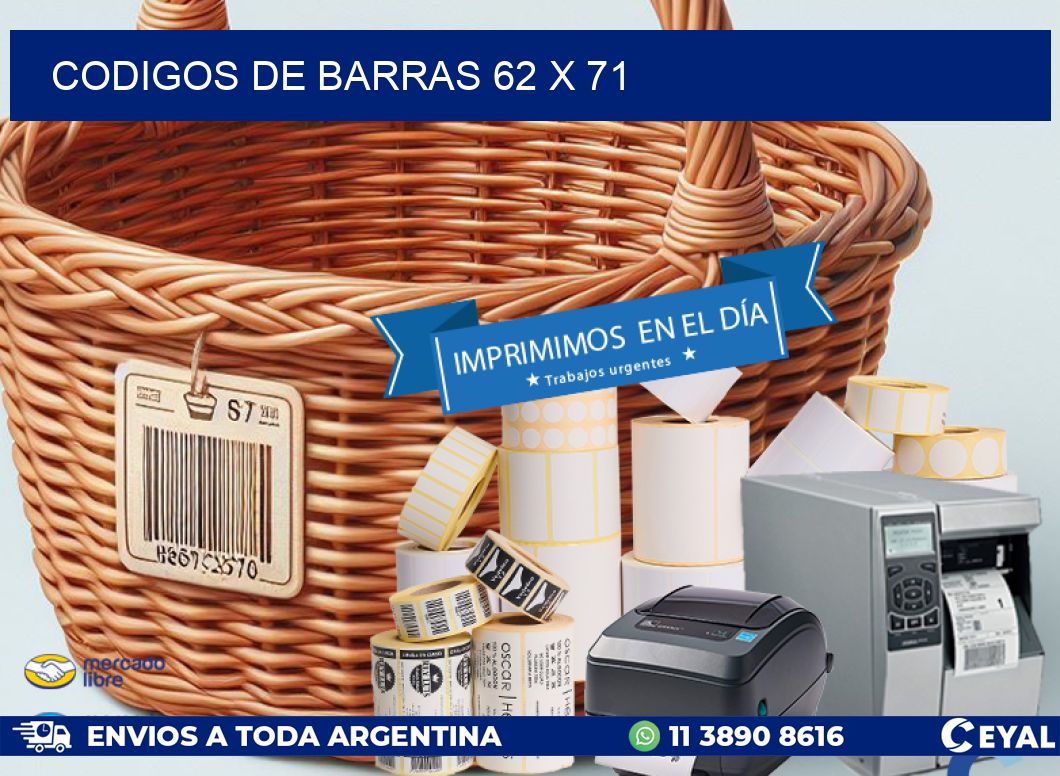codigos de barras 62 x 71