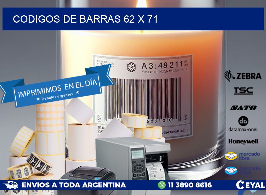 codigos de barras 62 x 71