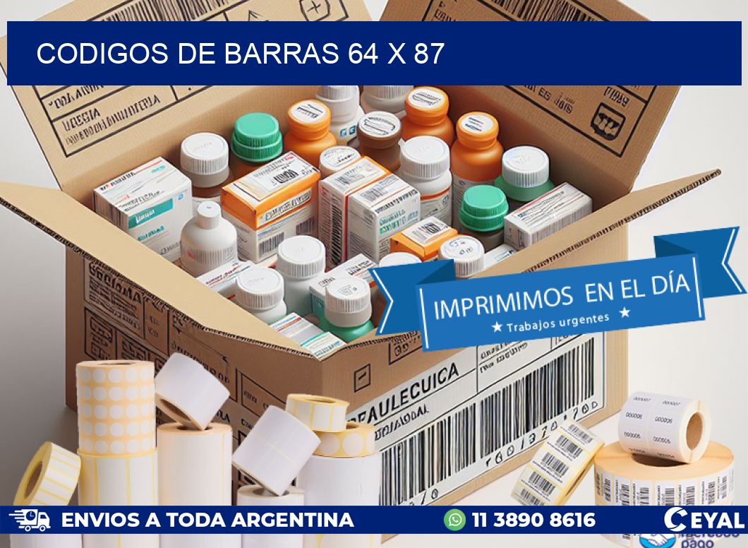 codigos de barras 64 x 87