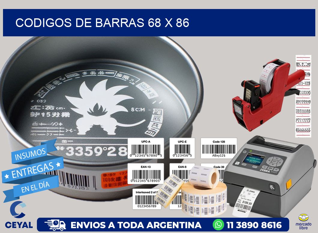 codigos de barras 68 x 86