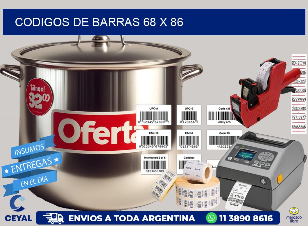 codigos de barras 68 x 86
