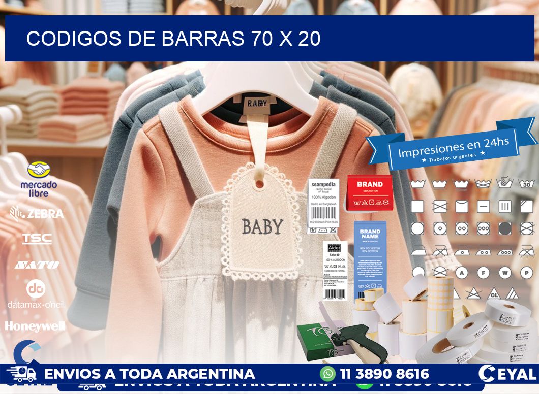 codigos de barras 70 x 20