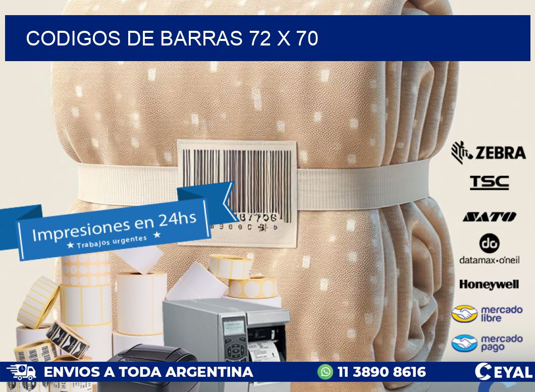 codigos de barras 72 x 70