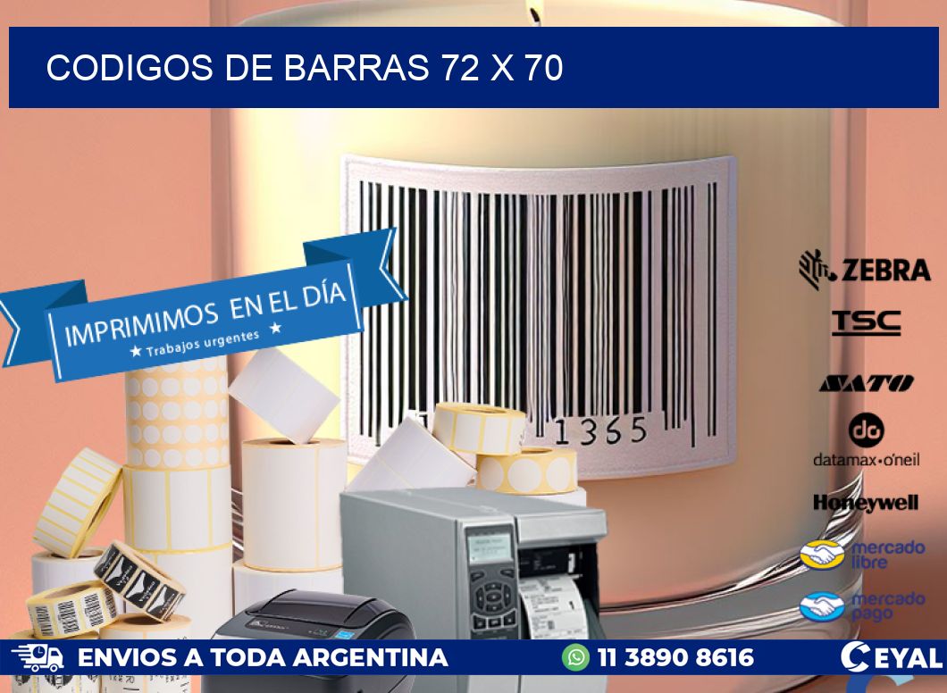 codigos de barras 72 x 70