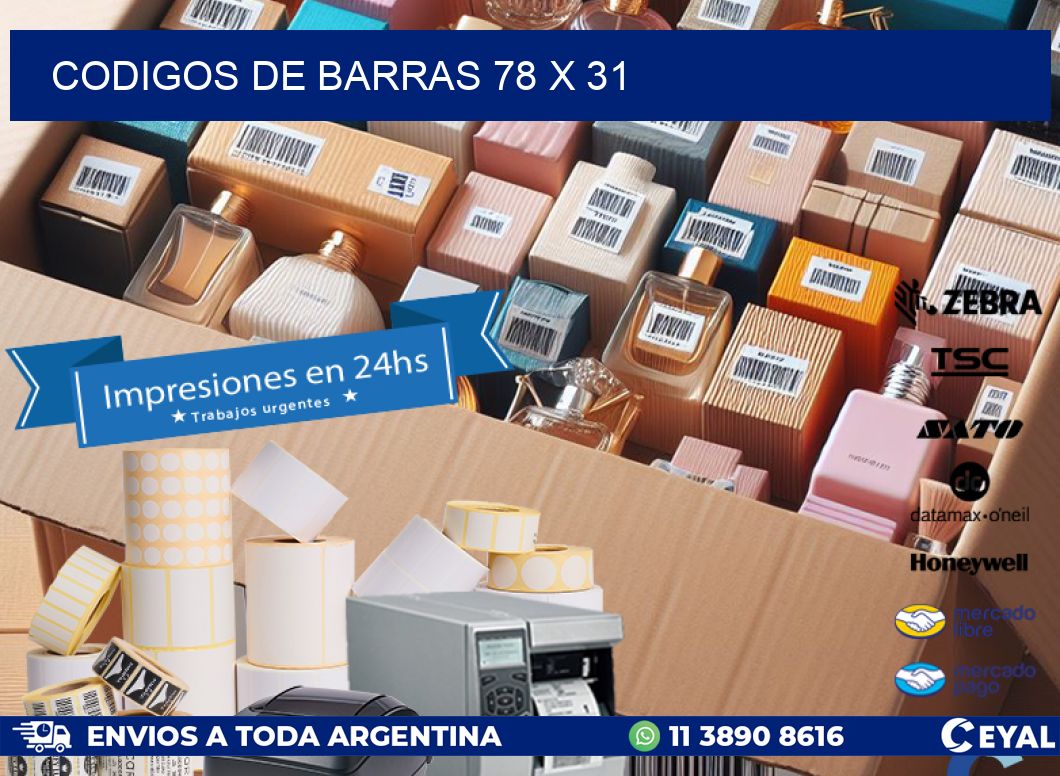codigos de barras 78 x 31