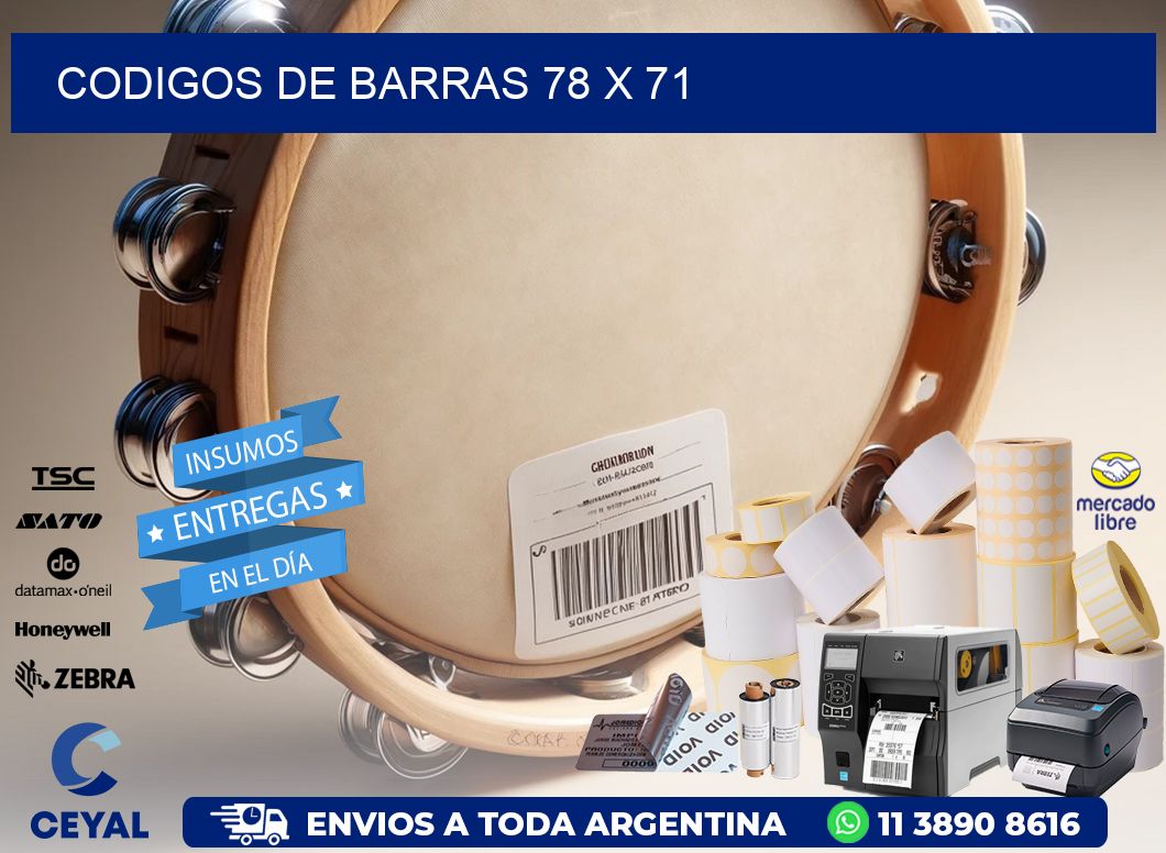 codigos de barras 78 x 71