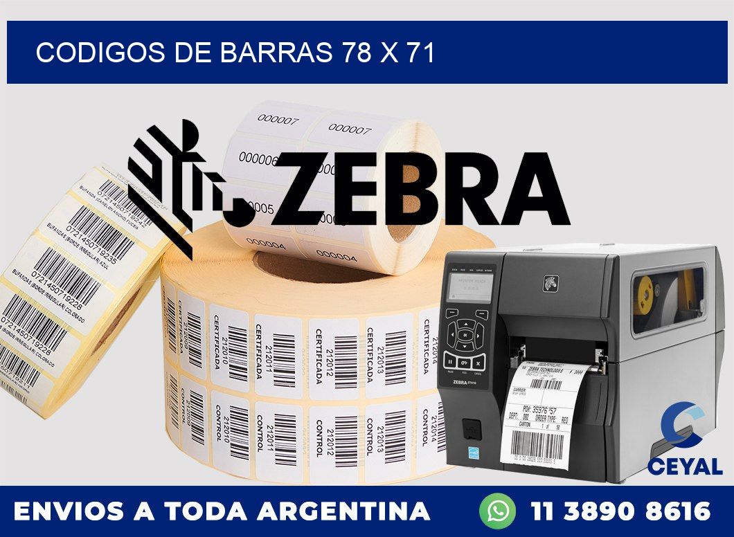 codigos de barras 78 x 71