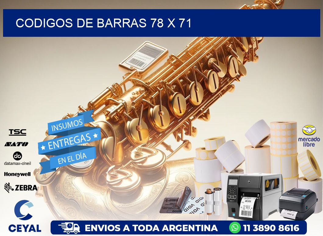 codigos de barras 78 x 71