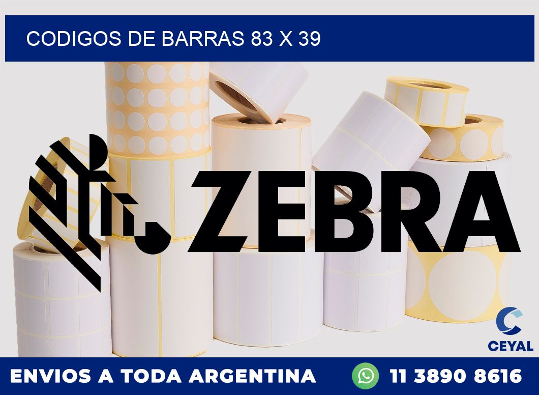 codigos de barras 83 x 39