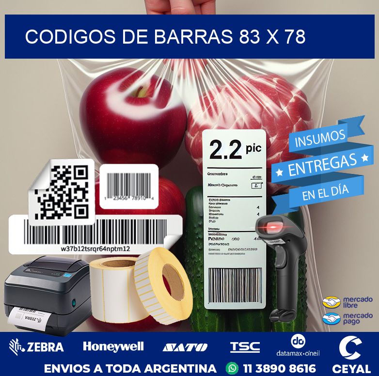 codigos de barras 83 x 78