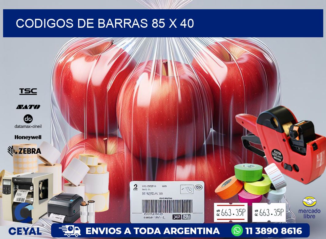 codigos de barras 85 x 40