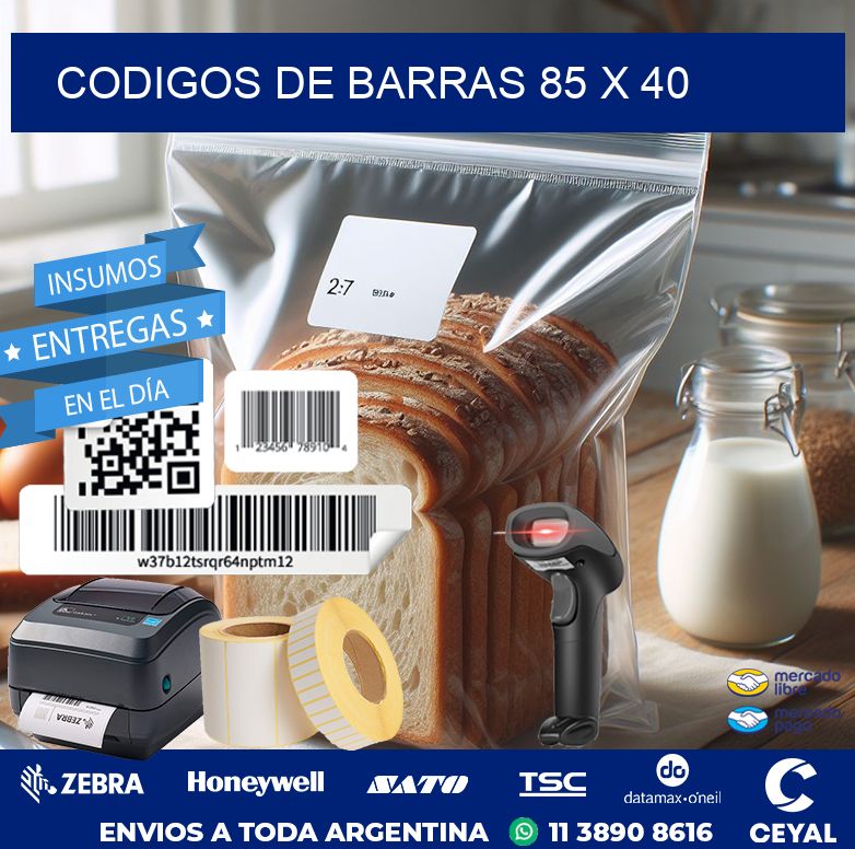 codigos de barras 85 x 40