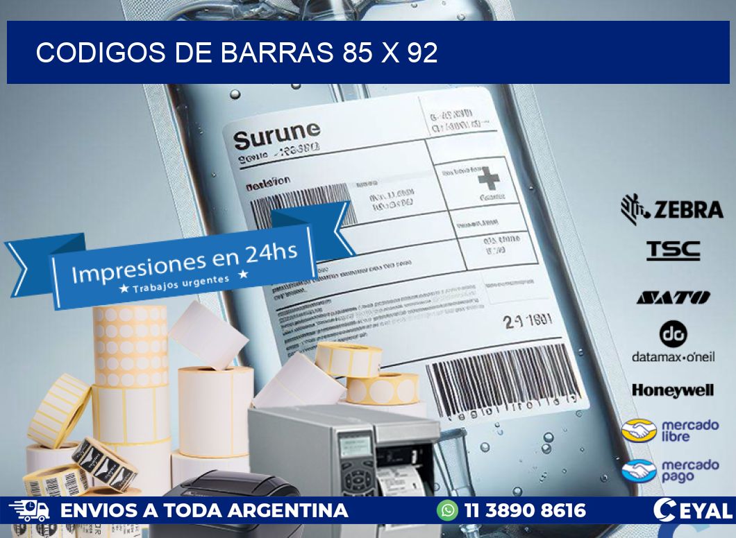 codigos de barras 85 x 92