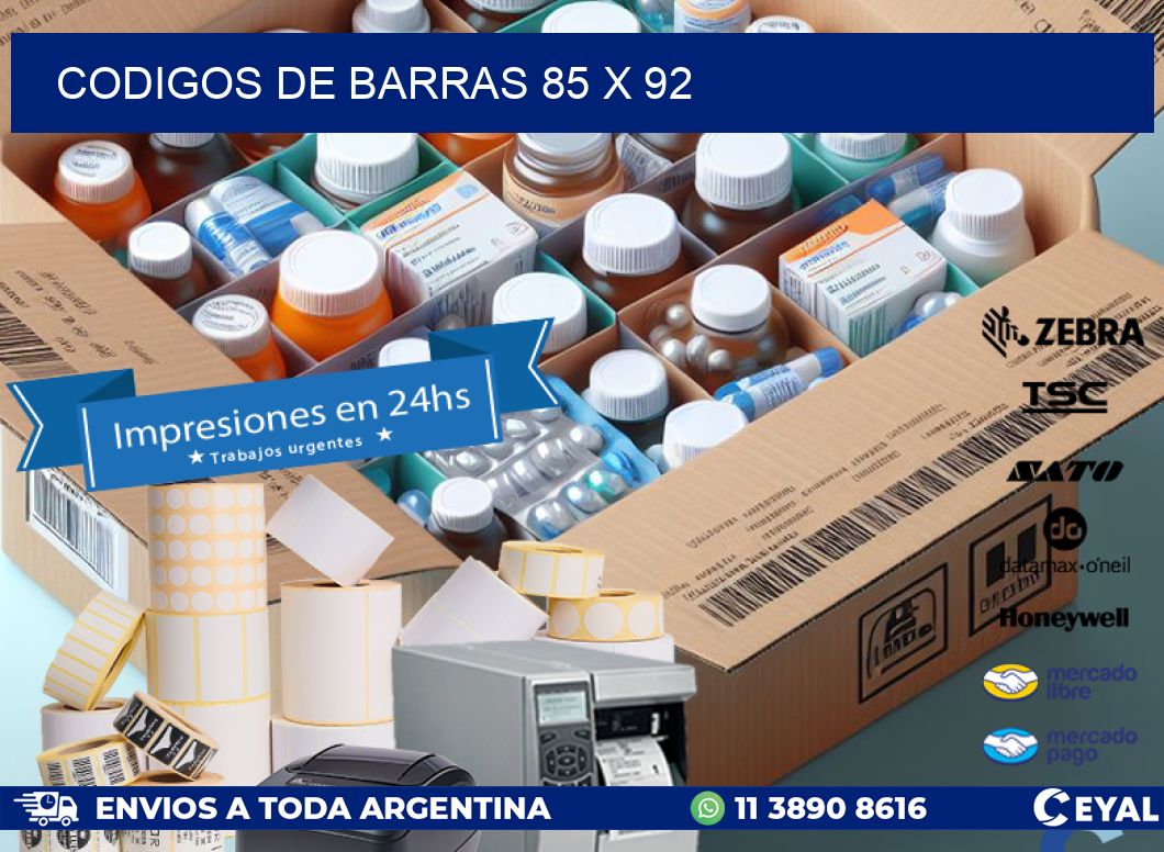 codigos de barras 85 x 92