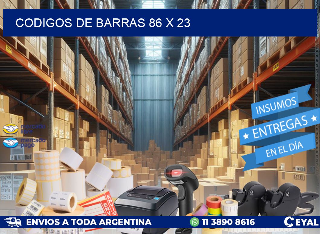codigos de barras 86 x 23