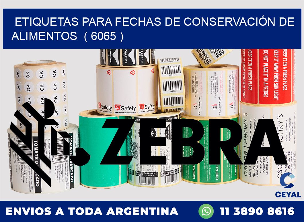 ETIQUETAS PARA FECHAS DE CONSERVACIÓN DE ALIMENTOS  ( 6065 )