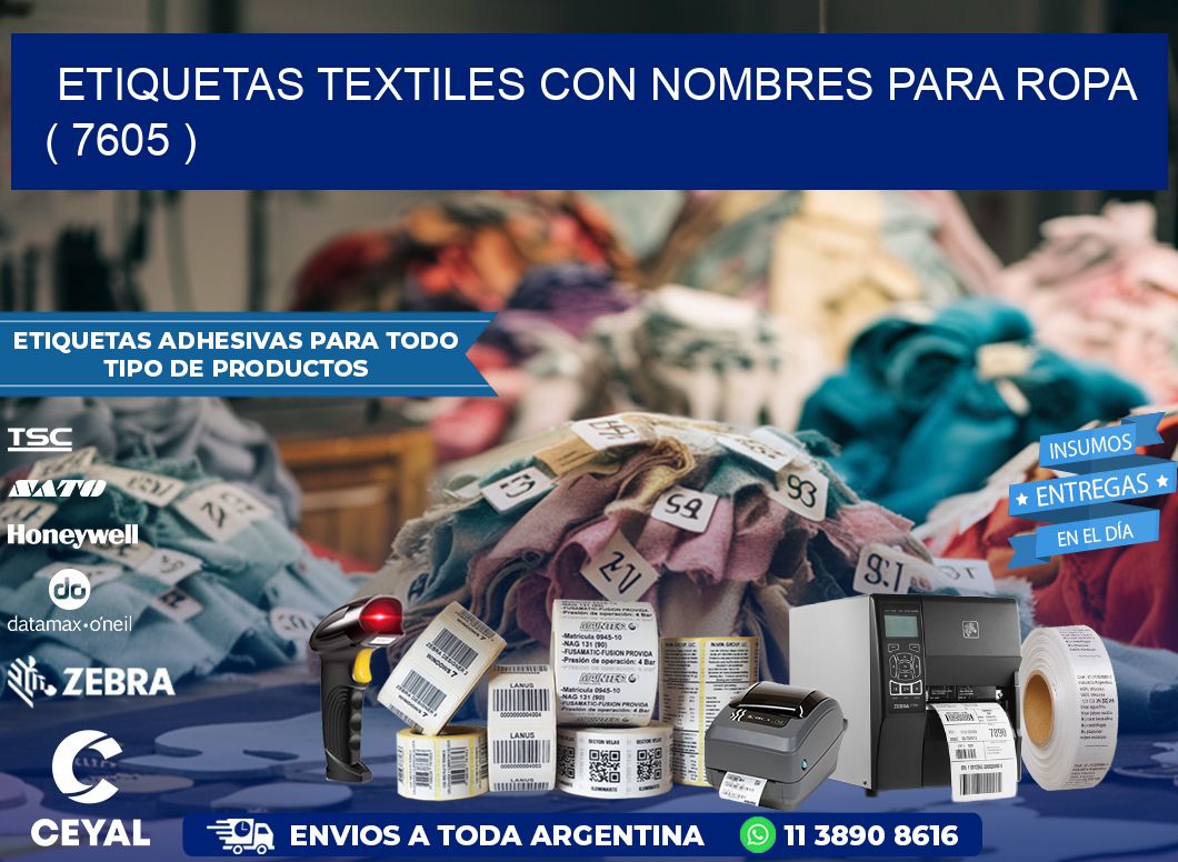 ETIQUETAS TEXTILES CON NOMBRES PARA ROPA   ( 7605 )