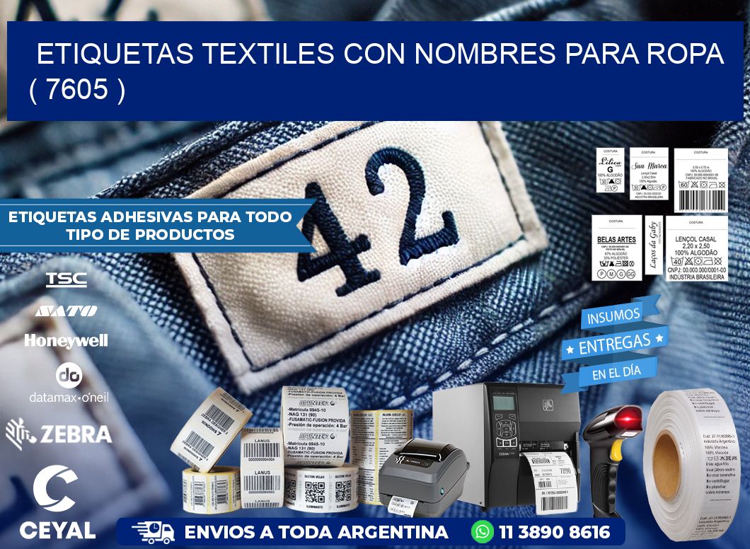 ETIQUETAS TEXTILES CON NOMBRES PARA ROPA   ( 7605 )