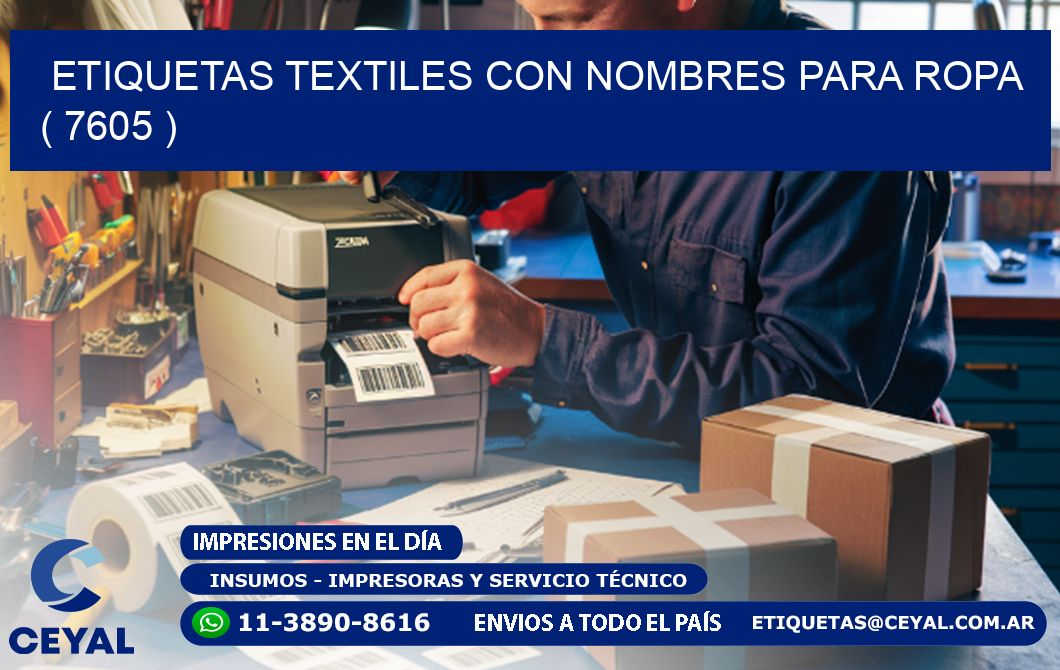 ETIQUETAS TEXTILES CON NOMBRES PARA ROPA   ( 7605 )