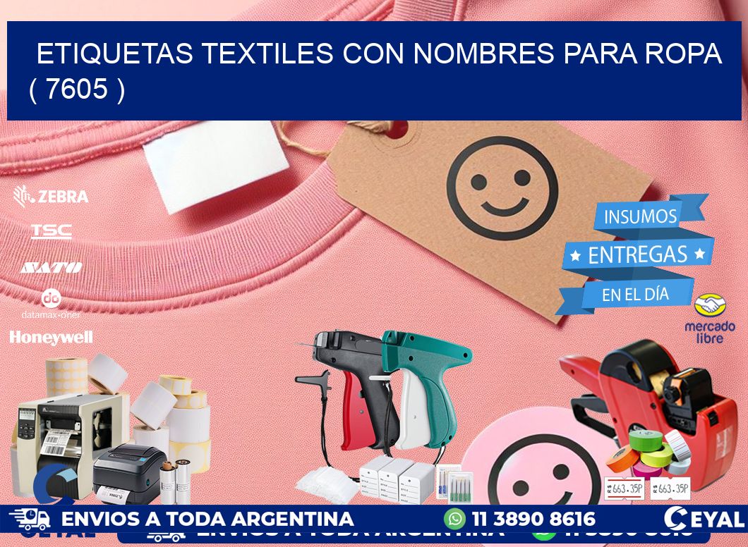 ETIQUETAS TEXTILES CON NOMBRES PARA ROPA   ( 7605 )