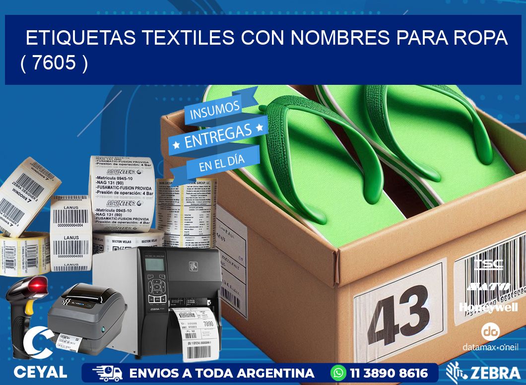 ETIQUETAS TEXTILES CON NOMBRES PARA ROPA   ( 7605 )