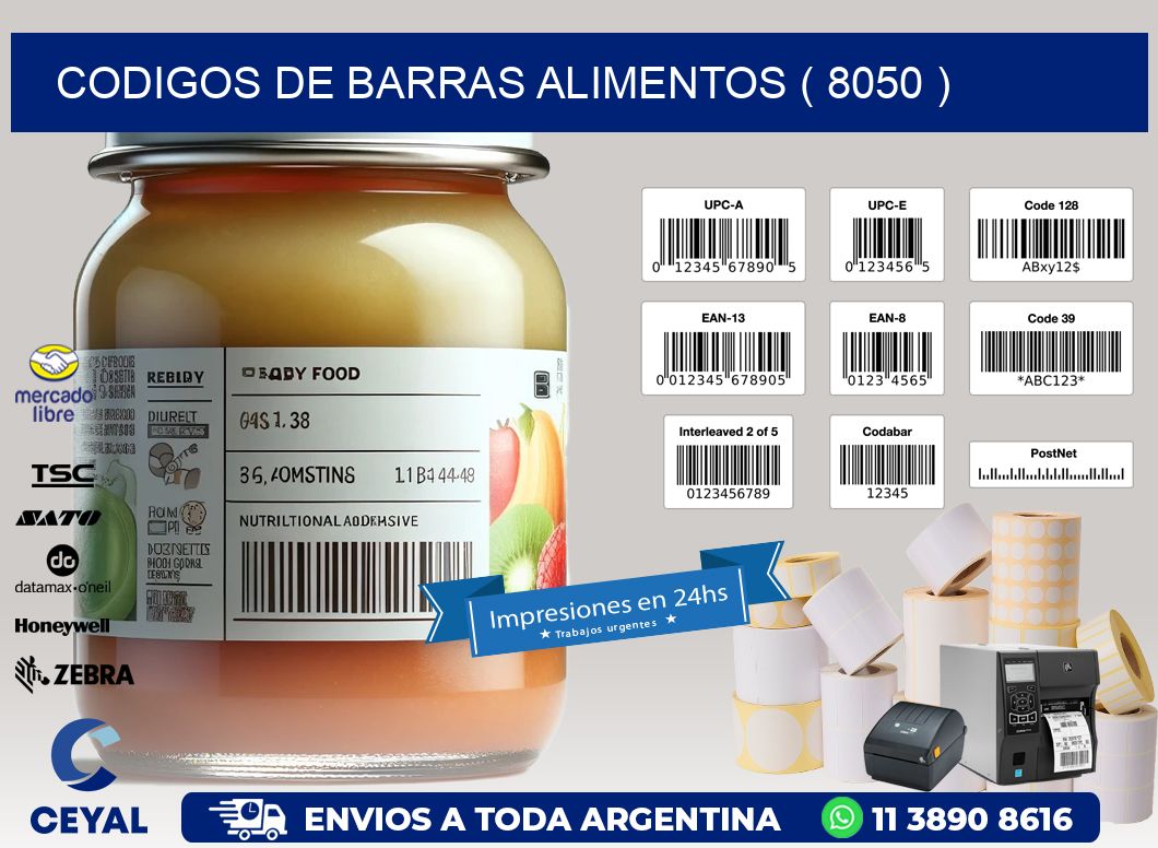 CODIGOS DE BARRAS ALIMENTOS ( 8050 )