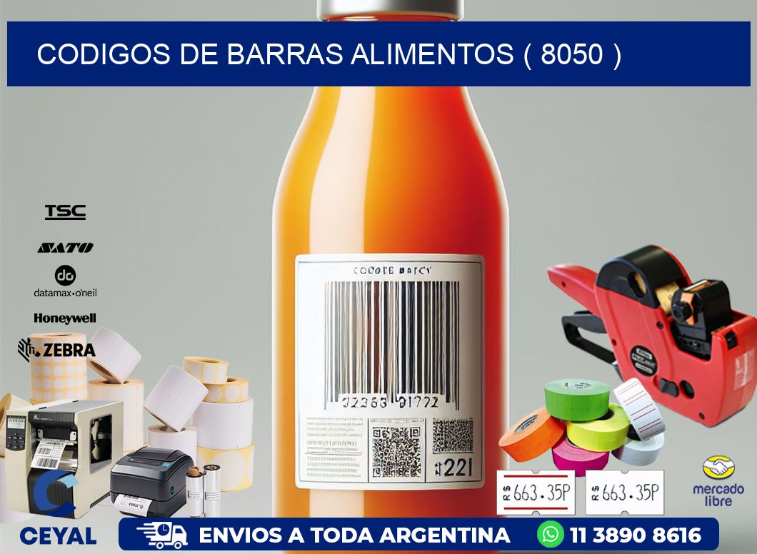 CODIGOS DE BARRAS ALIMENTOS ( 8050 )