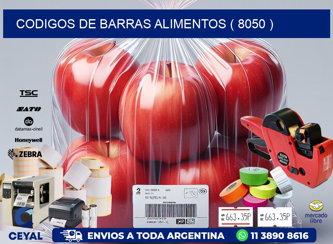 CODIGOS DE BARRAS ALIMENTOS ( 8050 )