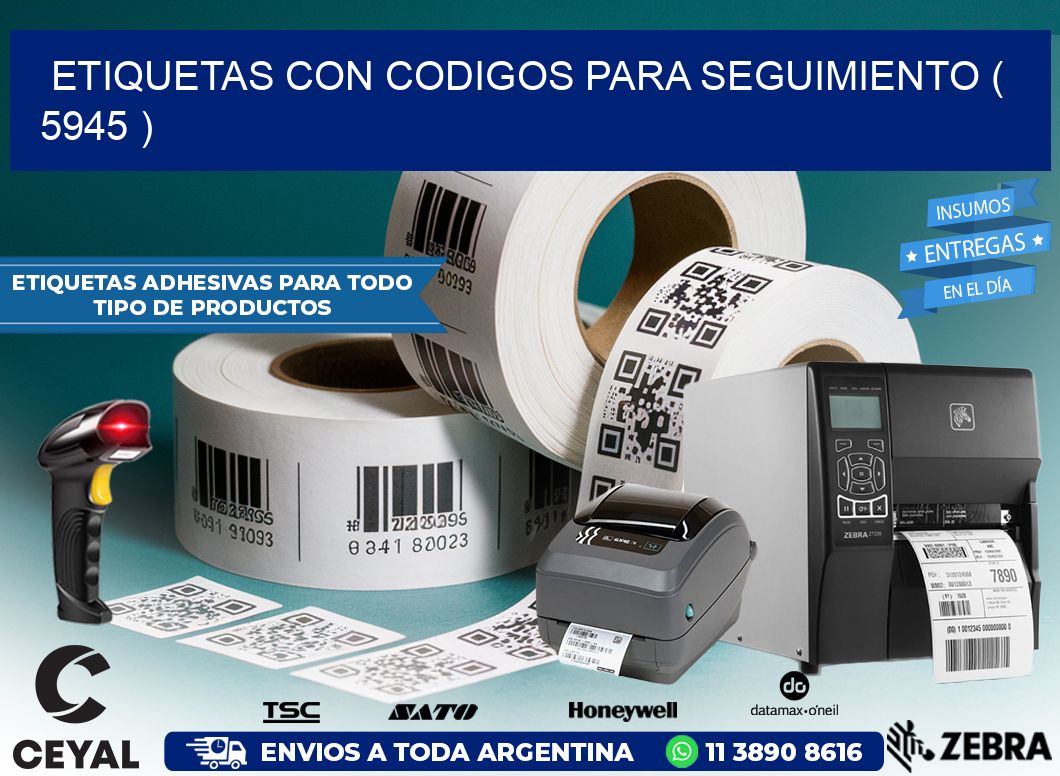 ETIQUETAS CON CODIGOS PARA SEGUIMIENTO ( 5945 ) - autoadhesivas.com.ar