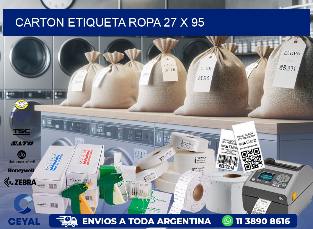 CARTON ETIQUETA ROPA 27 x 95