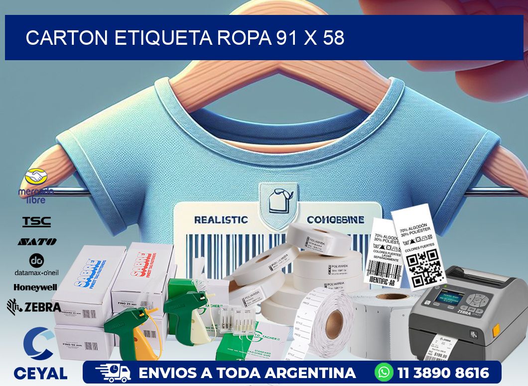 CARTON ETIQUETA ROPA 91 x 58