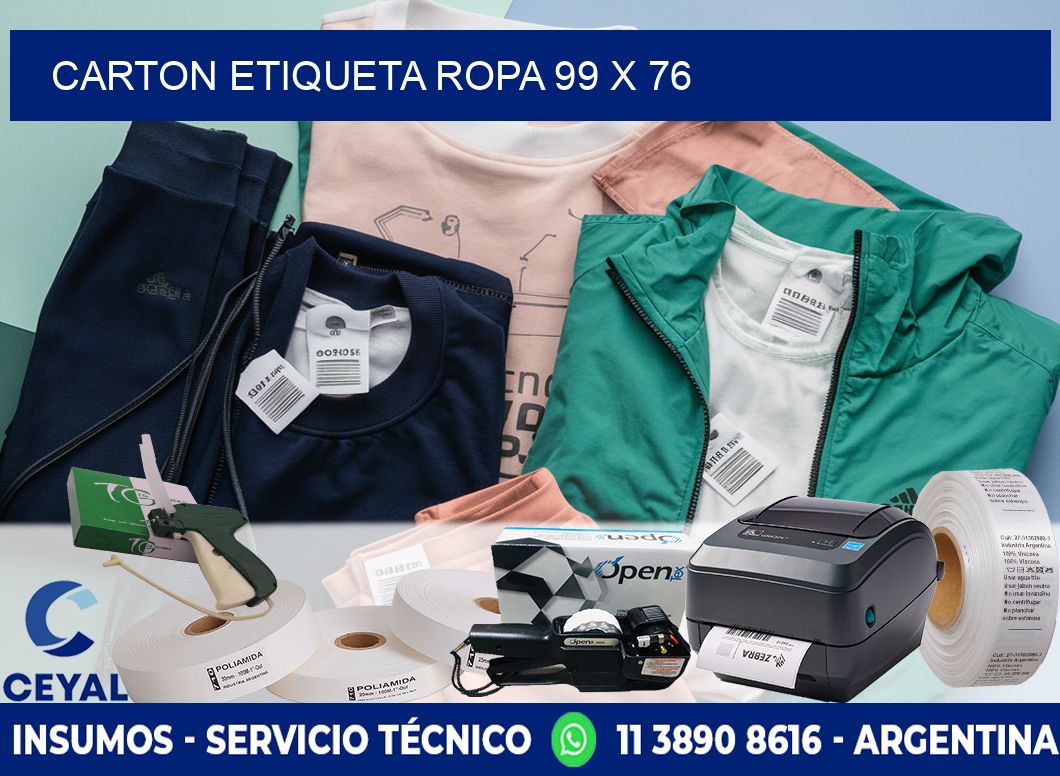 CARTON ETIQUETA ROPA 99 x 76