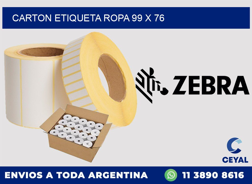 CARTON ETIQUETA ROPA 99 x 76