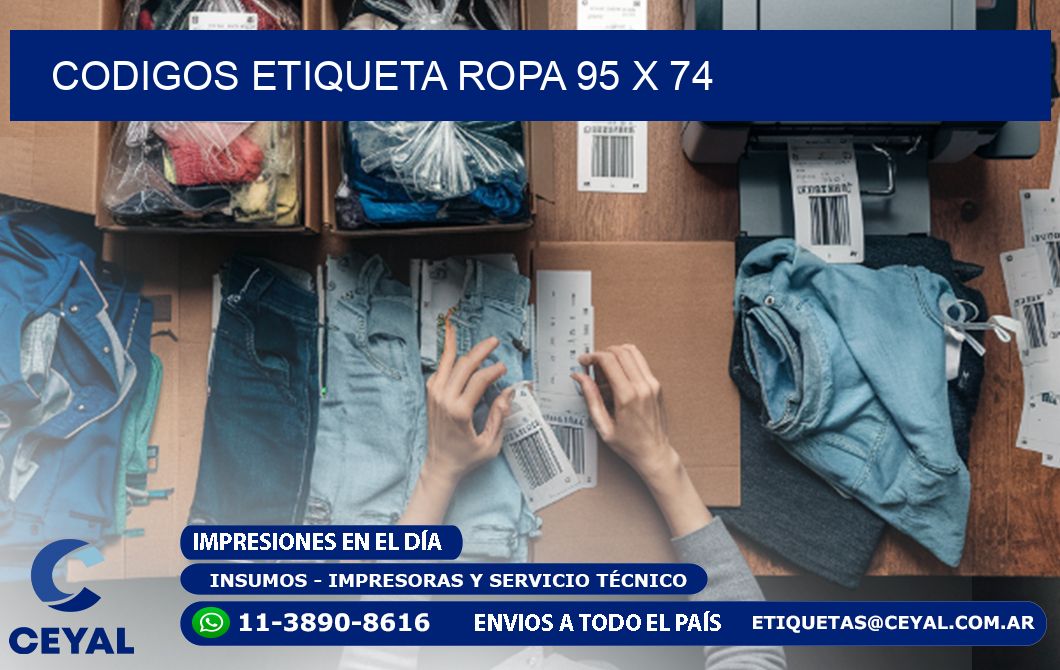 CODIGOS ETIQUETA ROPA 95 x 74