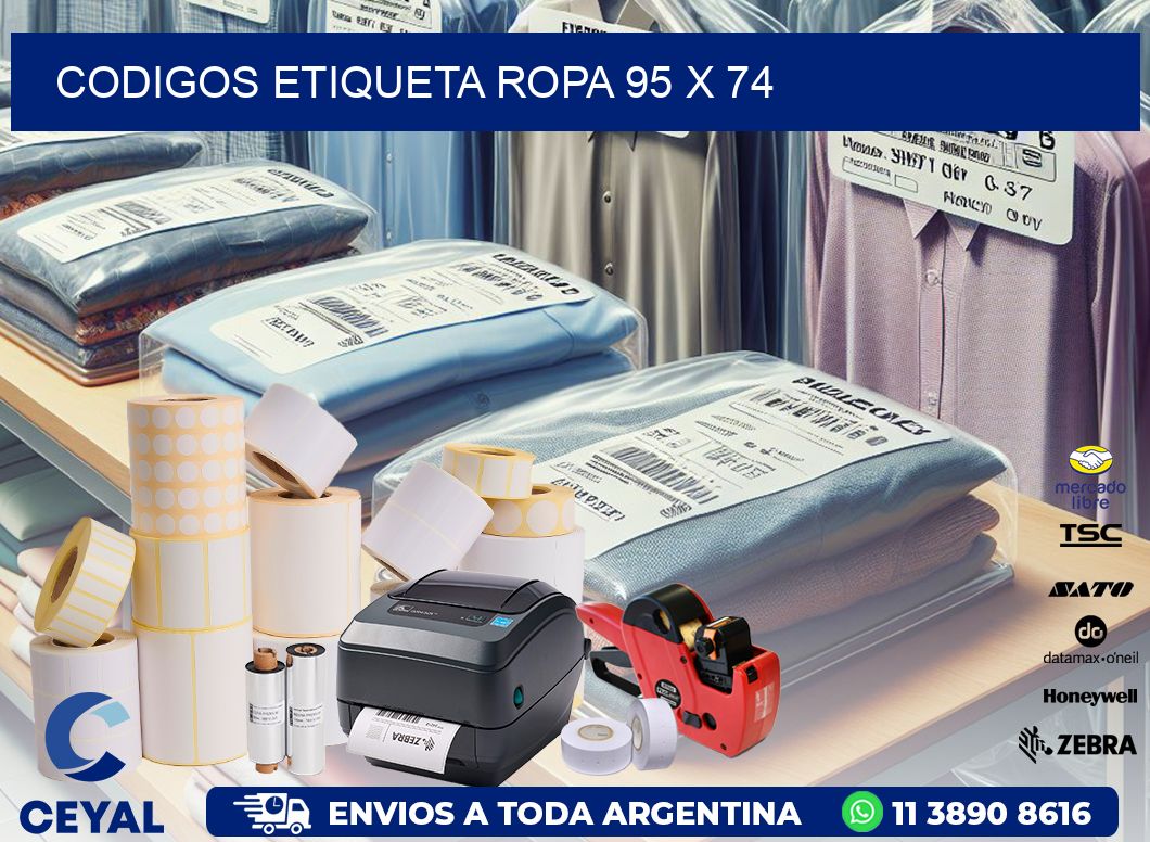 CODIGOS ETIQUETA ROPA 95 x 74