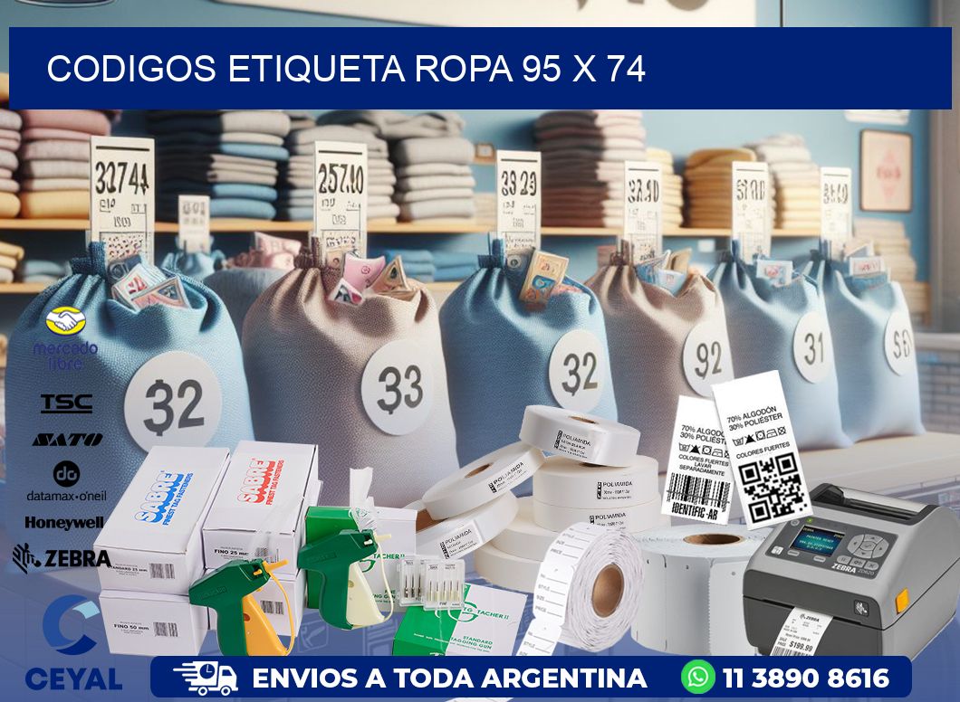 CODIGOS ETIQUETA ROPA 95 x 74