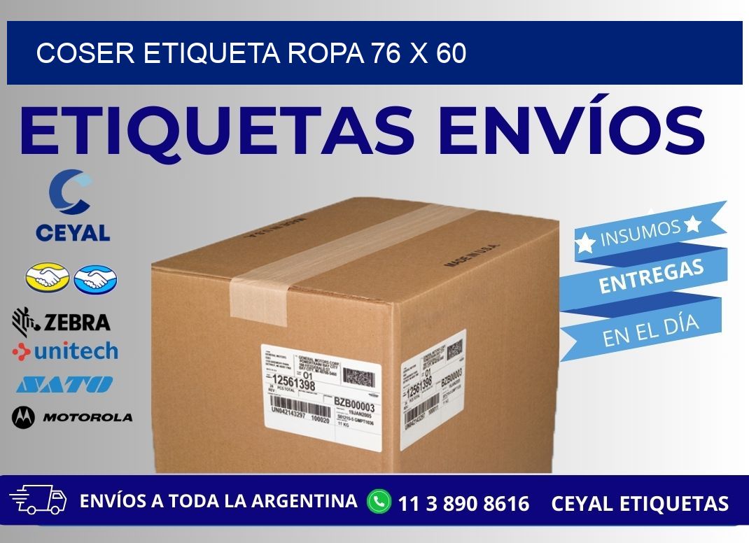 COSER ETIQUETA ROPA 76 x 60
