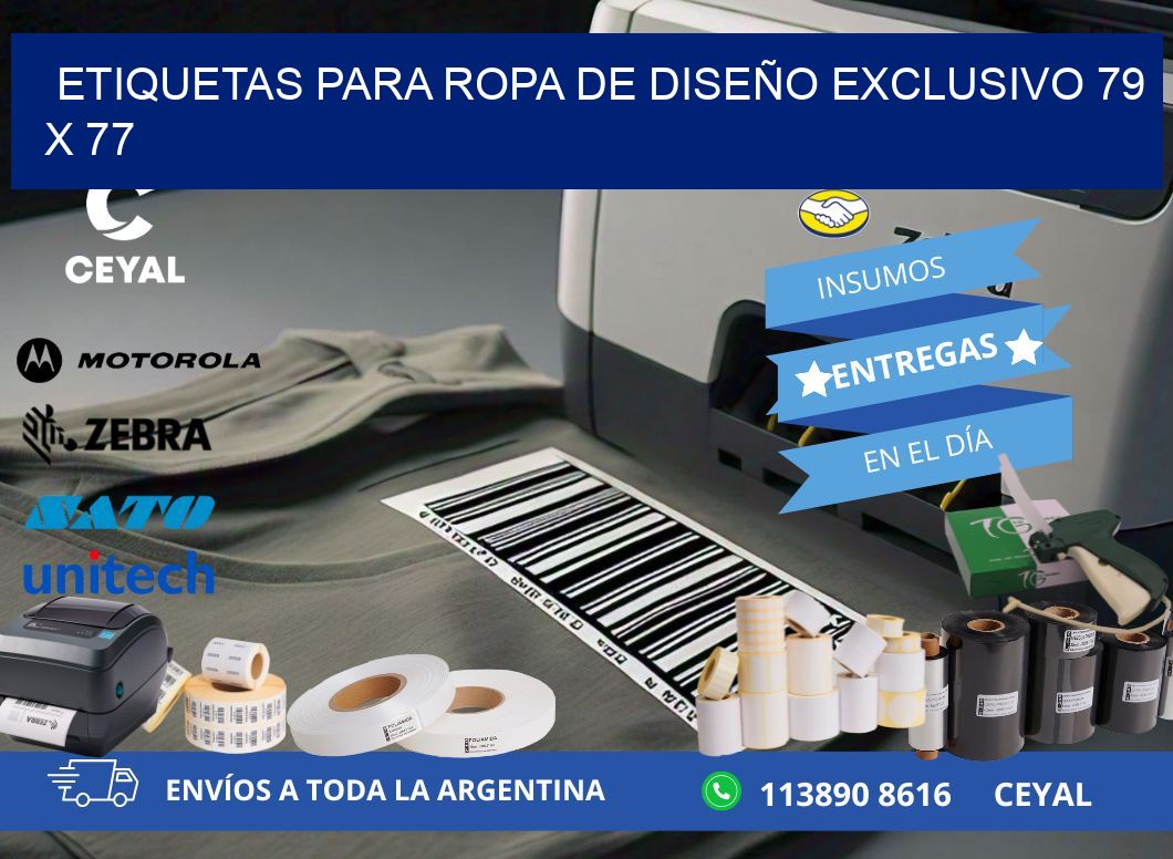 ETIQUETAS PARA ROPA DE DISEÑO EXCLUSIVO 79 x 77