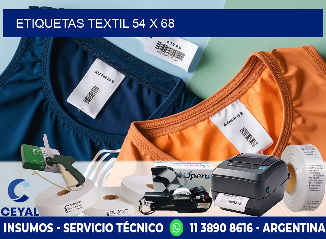 ETIQUETAS TEXTIL 54 x 68