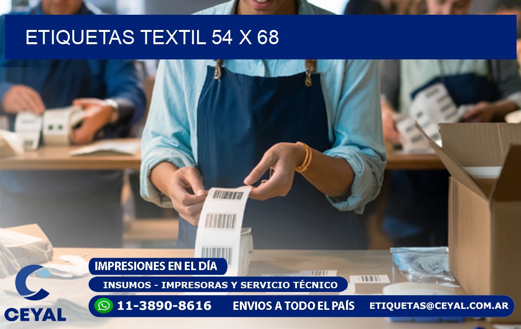 ETIQUETAS TEXTIL 54 x 68