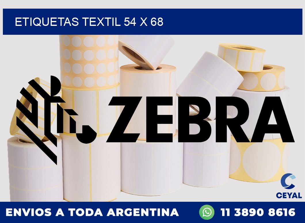 ETIQUETAS TEXTIL 54 x 68
