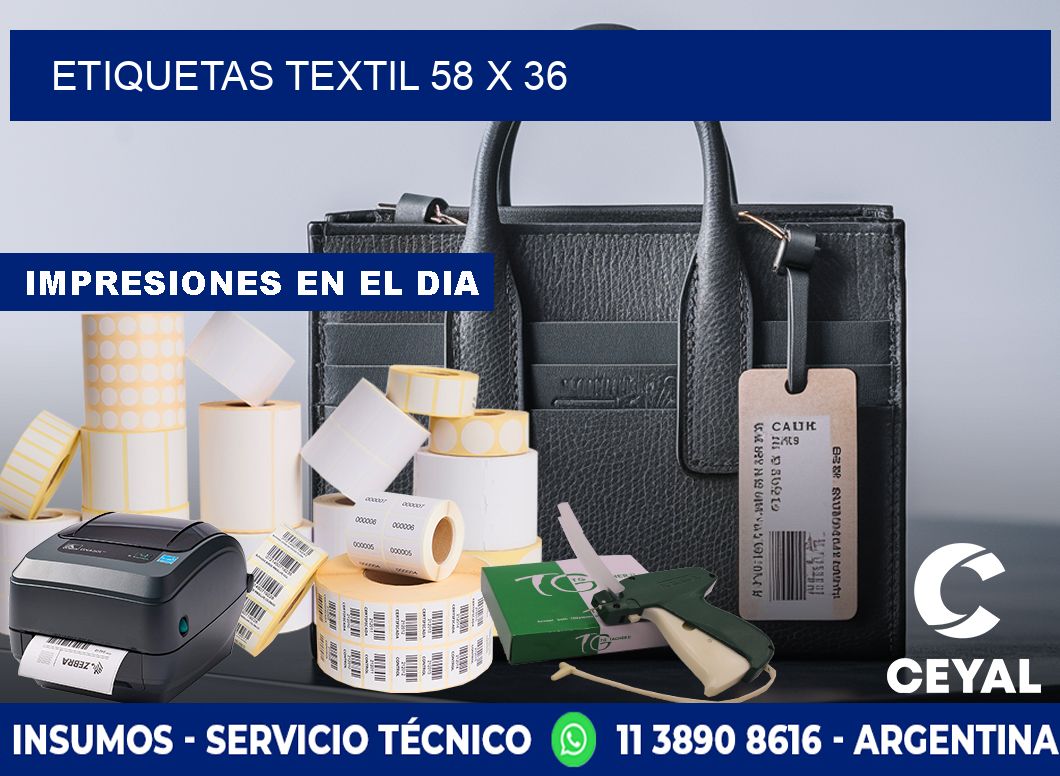 ETIQUETAS TEXTIL 58 x 36