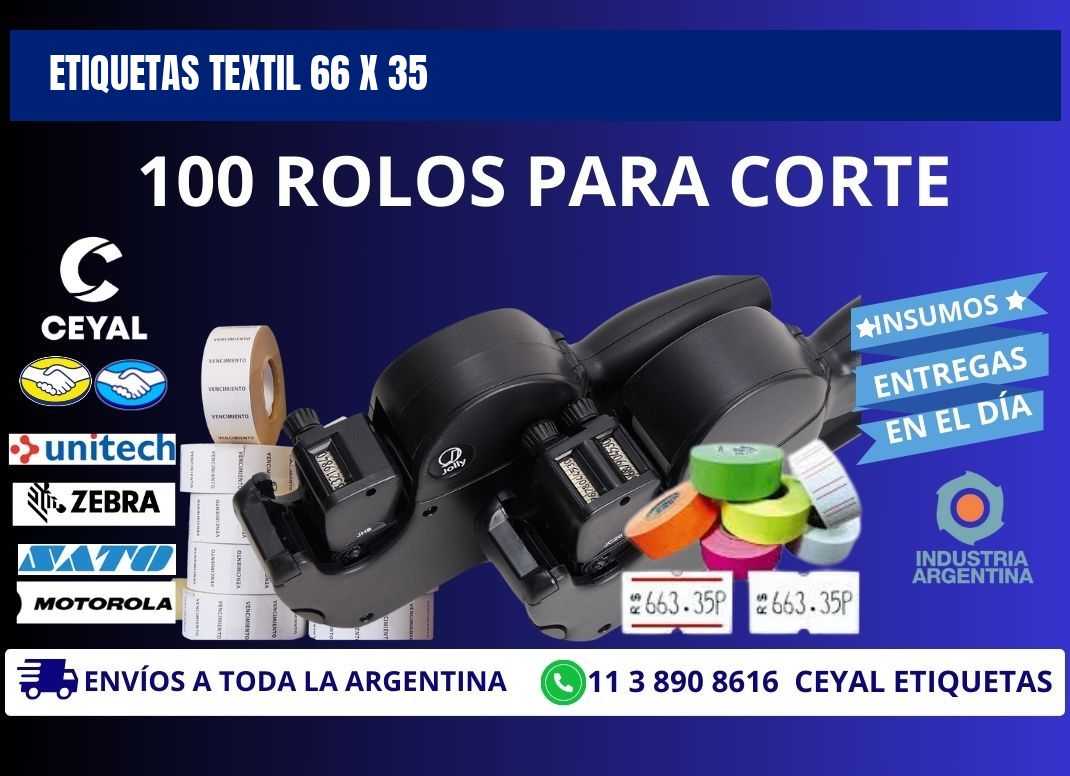 ETIQUETAS TEXTIL 66 x 35