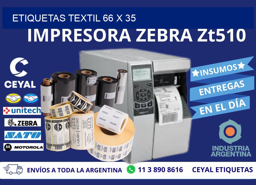 ETIQUETAS TEXTIL 66 x 35