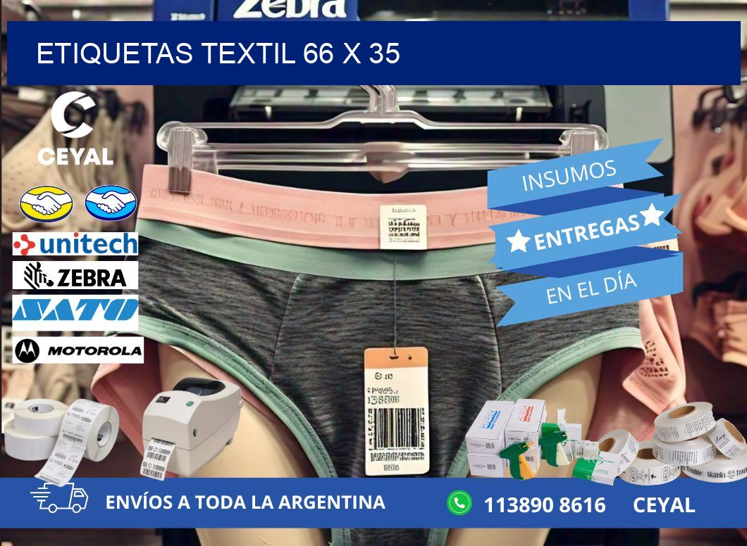 ETIQUETAS TEXTIL 66 x 35