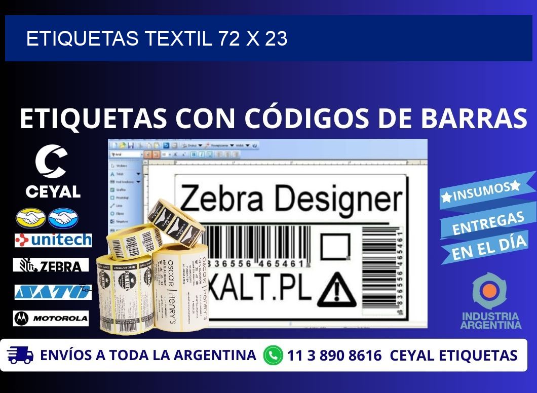 ETIQUETAS TEXTIL 72 x 23