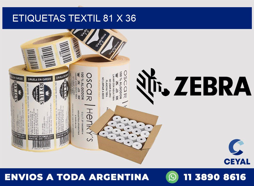 ETIQUETAS TEXTIL 81 x 36